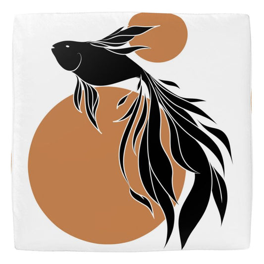 Koi Nocturne Ottoman Square