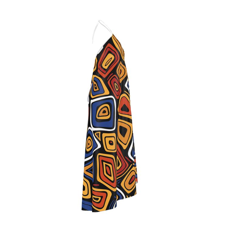 Echos of Amber Halterneck backless dress