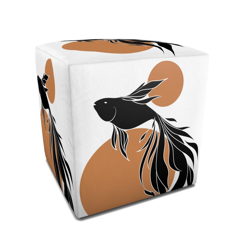 Koi Nocturne Ottoman Square