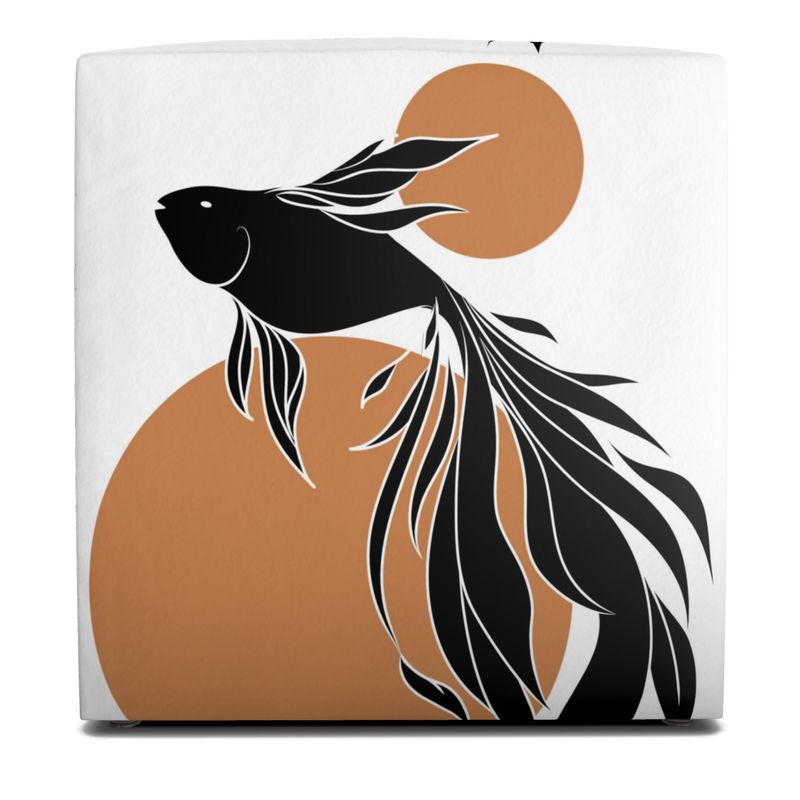 Koi Nocturne Ottoman Square