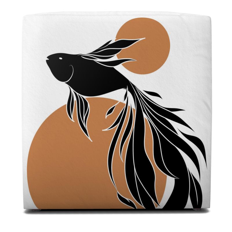 Koi Nocturne Ottoman Square